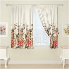 Фотошторы для кухни 18537, 145*160 см, 2 шт. Сирень