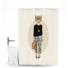 Шторка для ванной "Модный выход" Сирень