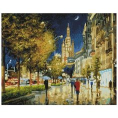 Вечерний свет Садового кольца Мозаика на подрамнике 40х50 40х50 Белоснежка 521-ST-S