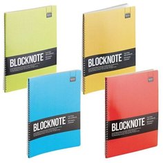 Блокнот БОЛЬШОЙ ФОРМАТ (220х300 мм) А4, 60 л., гребень, ламинированный картон, клетка, Альт, "ACTIVE BOOK", (4 вида), 3-60-483