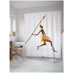 Штора для ванной JoyArty Пламенный копьеносец 180х200 (sc-17568)