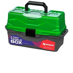 Ящик для снастей Tackle Box, трехполочный, NISUS, зеленый ТОНАР