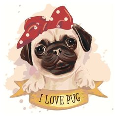 Картина по номерам "Милый щенок", 40x40 см