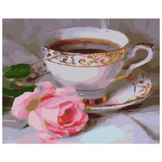 Чашка ароматного чая живопись на холсте 40х50см 40х50 Paintboy GX33409