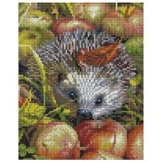 Яблочный ежик Мозаика на подрамнике 20х25 20х25см Белоснежка 540-ST-S