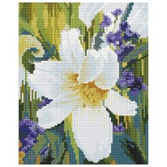 Лилия Мозаика на подрамнике 20х25 20х25 см Белоснежка 537-ST-S