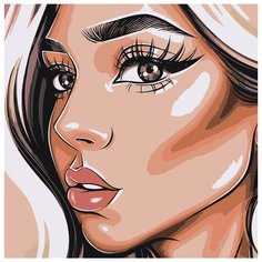 Картина по номерам Живопись по Номерам "Распахнутые ресницы", 40x40 см