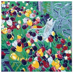 Картина по номерам Живопись по Номерам "Клумба тюльпанов", 40x40 см
