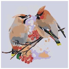 Картина по номерам Живопись по Номерам "Птицы на ветке", 40x40 см