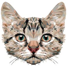 Картина по номерам Живопись по Номерам "Векторный кот", 40x40 см