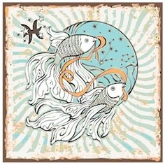 Картина по номерам Живопись по Номерам "Знак зодиака. Рыбы", 40x40 см