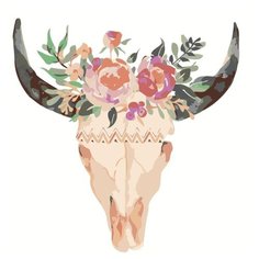 Картина по номерам Живопись по Номерам "Череп 3", 40x40 см