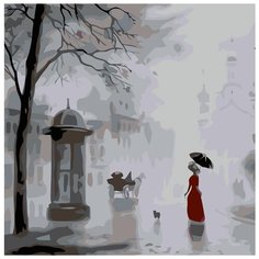 Картина по номерам Живопись по Номерам "Прогулка под дождем", 40x40 см
