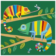 Картина по номерам Живопись по Номерам "Хамелеоны", 40x40 см