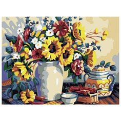 Картина по номерам Color Kit "Натюрморт с подсолнухами", 30x40 см