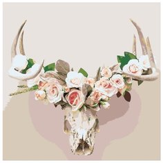 Картина по номерам Живопись по Номерам "Череп 6", 40x40 см