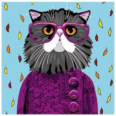 Картина по номерам Живопись по Номерам "В любимом кардигане", 40x40 см