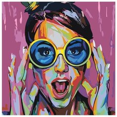 Картина по номерам Живопись по Номерам "Круглые очки", 40x40 см