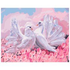 Картина по номерам Paintboy "Воркующие голуби", 40x50 см