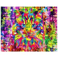 Картина по номерам Paintboy "Цветной кот", 40x50 см