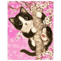 Картина по номерам Paintboy "Весенний котёнок", 30x40 см
