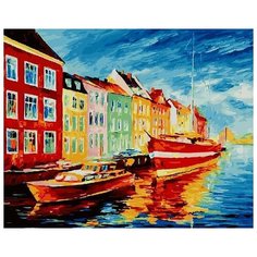 Картина по номерам Paintboy "Радужная пристань", 40x50 см