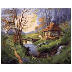 Картина по номерам Paintboy "Одинокая избушка", 40x50 см