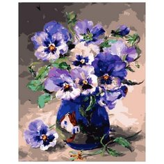 Картина по номерам Paintboy "Анютины глазки 5", 40x50 см