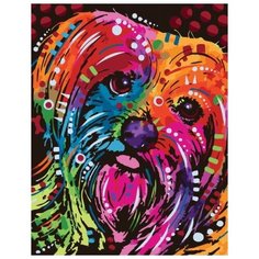 Картина по номерам Paintboy "Красочная собачка", 40x50 см