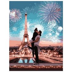 Картина по номерам Paintboy "Влюбленные на салюте", 40x50 см