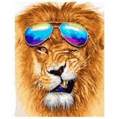 Картина по номерам Paintboy "Модный лев", 30x40 см