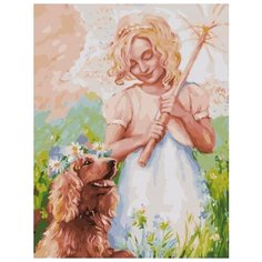 Картина по номерам Paintboy "Прогулка с верным другом 2", 40x50 см