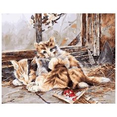 Картина по номерам Paintboy "Котята", 40x50 см