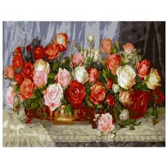 Картина по номерам Paintboy "Розы", 40x50 см