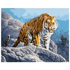 Картина по номерам Paintboy "Тигр в горах", 40x50 см