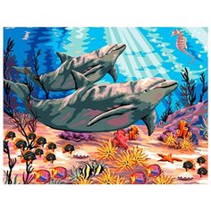 Картина по номерам Paintboy "В подводном мире", 30x40 см