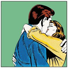 Картина по номерам Живопись по Номерам "Поцелуй", 40x40 см