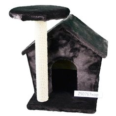 Домик-когтеточка "Избушка", (мех, джут, поролон), 35*45*50 (h) см, цвет: коричневый Зоосиндикат