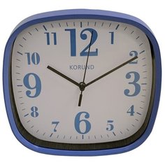 Часы настенные "KORUND" KJ747, кварцевые, современные, крупные цифры, 20*20 см