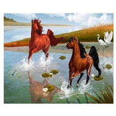 Картина по номерам 40х50 - Адские жеребцы RDG-2151 Raduga