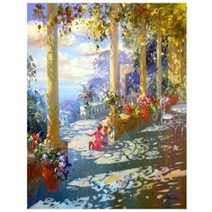 Картина по номерам 40x50 см Raduga "Цветочная веранда" - GX7786