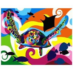 Картина по номерам Raduga 40х50 "Красочная черепаха" VA-0158