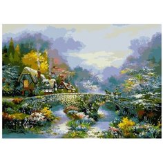 Картина по номерам на холсте 40*50 см Raduga "Сельский мост" (RDG-1447)