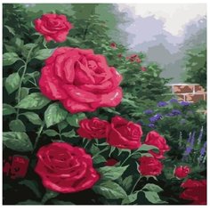 Картина по номерам на холсте 40*50 см Colibri "Алые розы" (VA-1695)