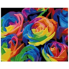 Картина по номерам на холсте 40x50 см Colibri "Радужные розы" - VA-0124