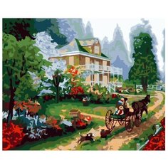Картина по номерам на холсте 40*50 см Raduga "Загородный дом" (GX-6171)