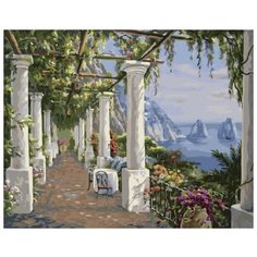 Картина по номерам на холсте 40*50 см Raduga "Аллея у моря" (GX4811)