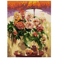 Картина по номерам 40x50 см Raduga "Розы на столике" - GX8125