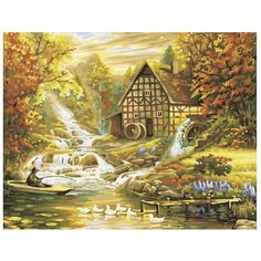 Картина по номерам на холсте 40*50 см Raduga "Водяная мельница" (GX-6198)