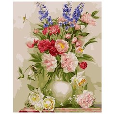 Картина по номерам на холсте 40*50 см Colibri "Садовые цветы" (VA-1455)